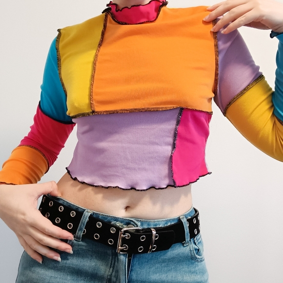 Multicolor long-sleeve top - Picture 3 of 5